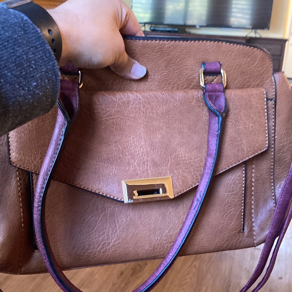 Diophy brown and pink/purple bag